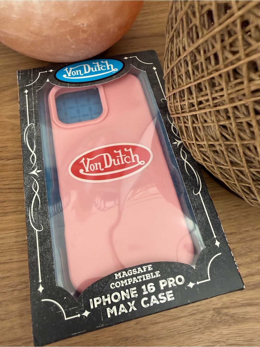 Von Dutch Pink iPhone 16 Pro Max MagSafe Case with Logo